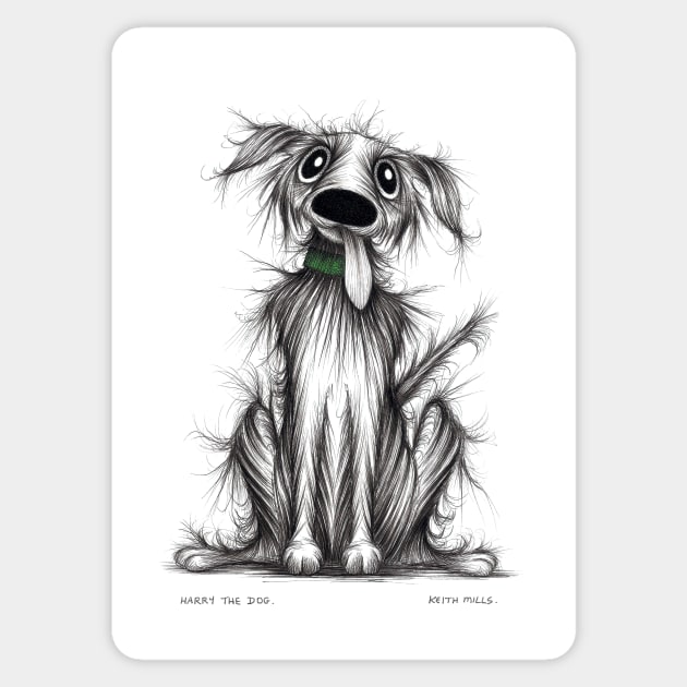 Harry the dog Sticker by Keith Mills